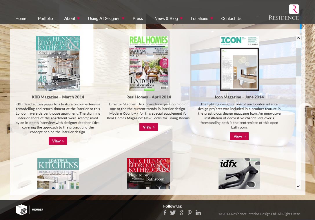 our new website press