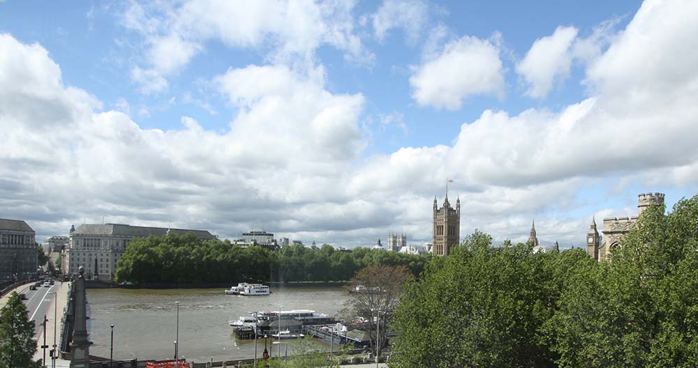 the view of the river thames in london