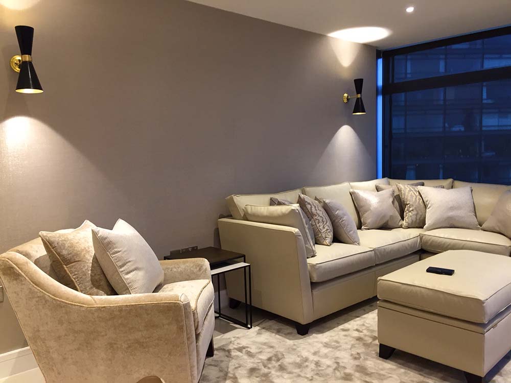 London design project sitting room furnishings