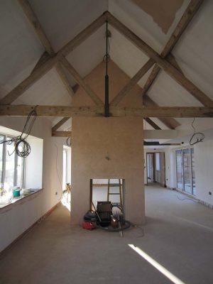 surrey reception room chimney stove