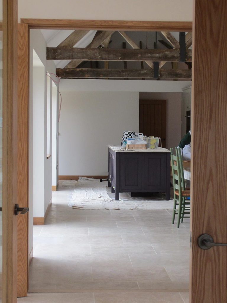 surrey kitchen dining limestone floor