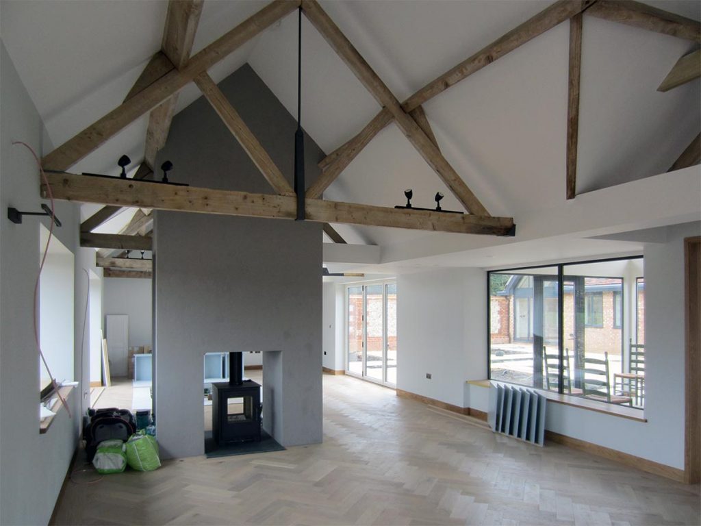 surrey sitting room original beams